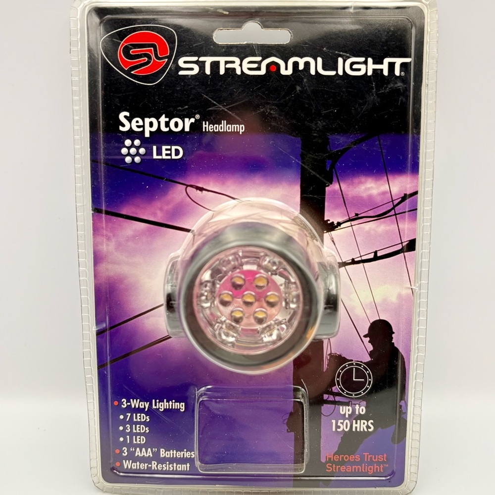 HEADLAMP - LED with 3-WAY LIGHTING - ADJUSTABLE - WATER RESISTANT
